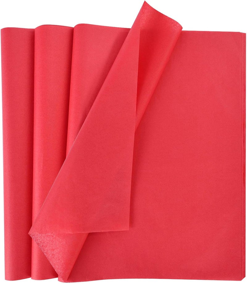 Koogel 120 Sheets Red Tissue Paper Bulk, 14 x 20 Inch Gift Wrapping Paper for Christmas Wedding Birthday DIY Craft Project - Image 1